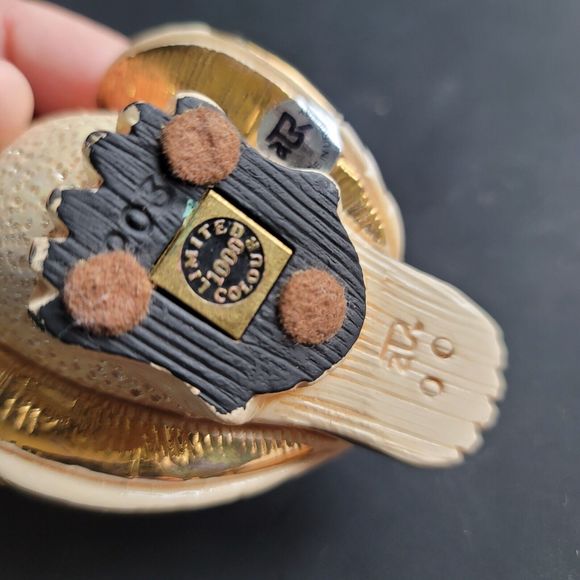 Rinconada Snowy Owl Gold Silver  Accents Figurine De Rosa  Uruguay Limited Ed. - Picture 6 of 15